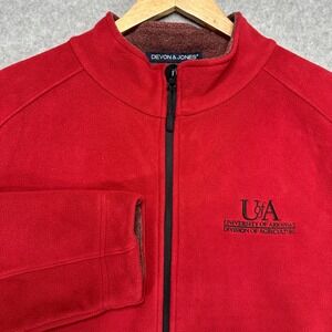 University of Arkansas UA Division of Agriculture Red Thick Fleece Jacket Mens L